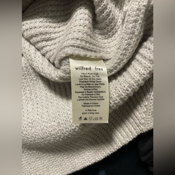 Wilfred Free Waffled Knit Sweater, Off White, Medium - Picture 4 of 5